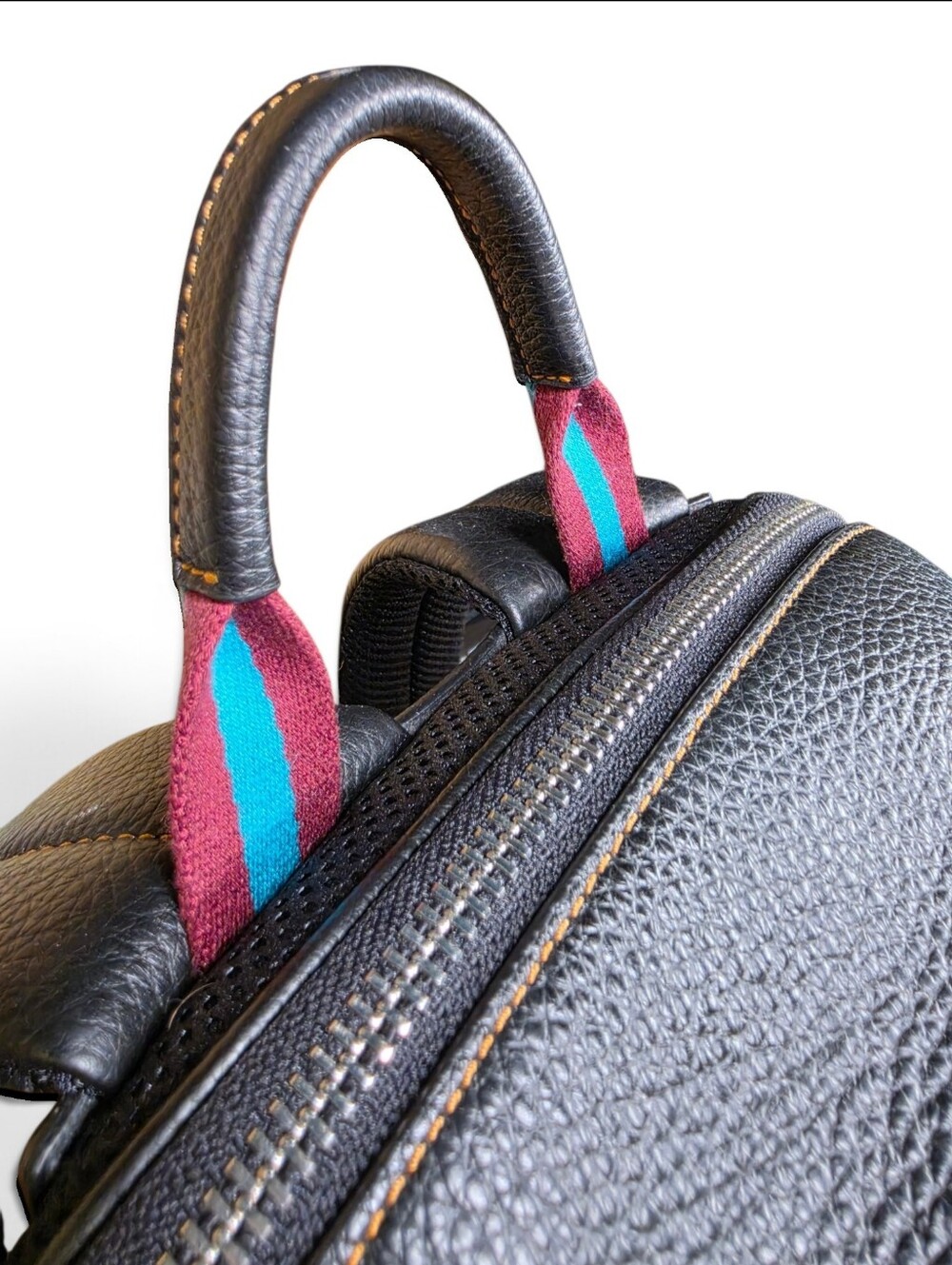 Coach West Houndstooth Print Backpack w/ Leather Trim CJ514 (Retail $550) - Picture 9 of 16